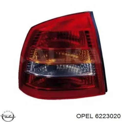Фонарь задний правый Opel 6223020 цена, от 30.88 USD