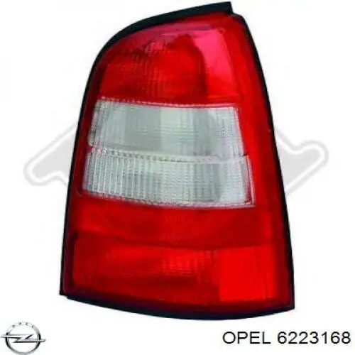6223168 Opel lanterna traseira direita
