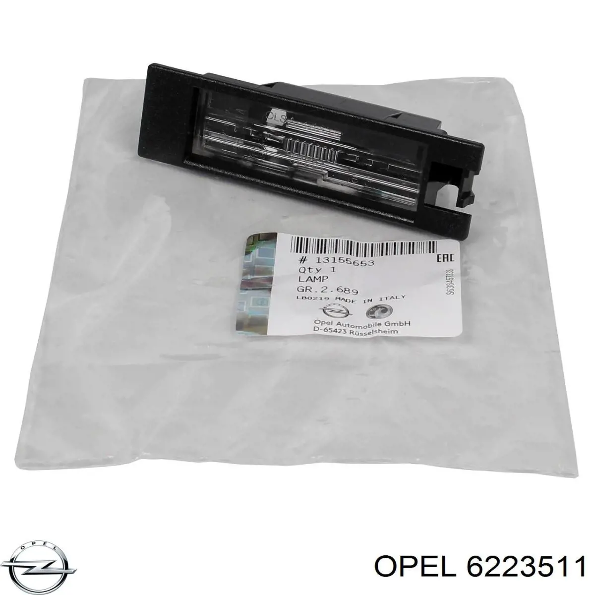 Фонарь подсветки заднего номера Opel 6223511 цена, от 13.21 USD