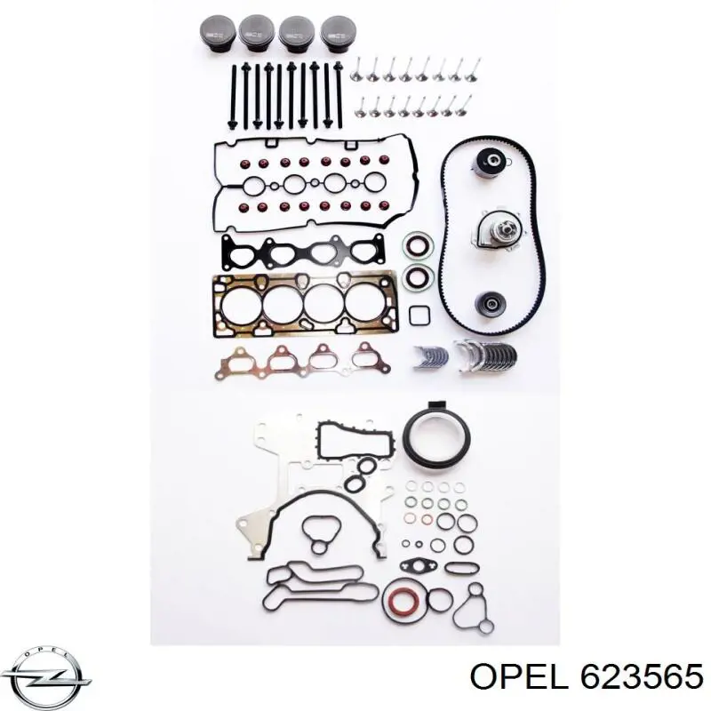 623565 Opel поршень в комплекте на 1 цилиндр, std