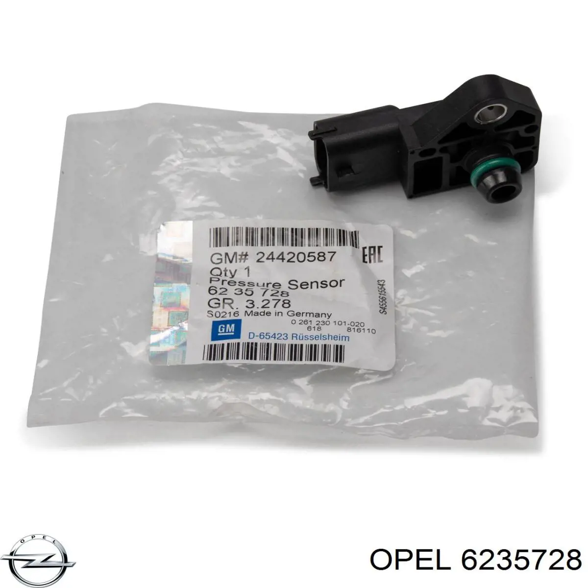 6235728 Opel датчик давления во впускном коллекторе, map