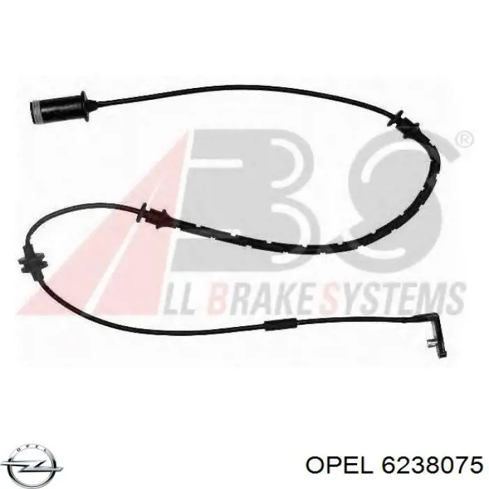 6238075 Opel датчик износа тормозных колодок передний