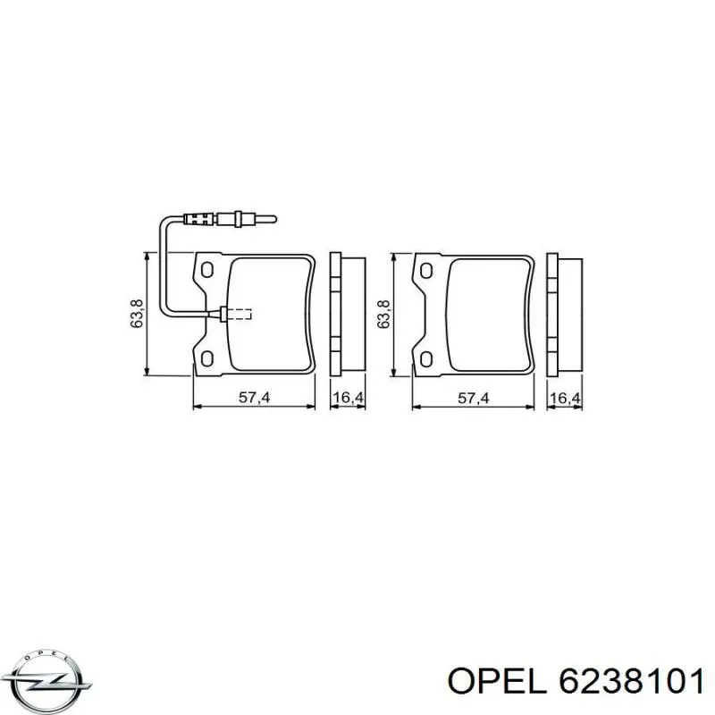 Датчик положения коленвала Opel 6238101