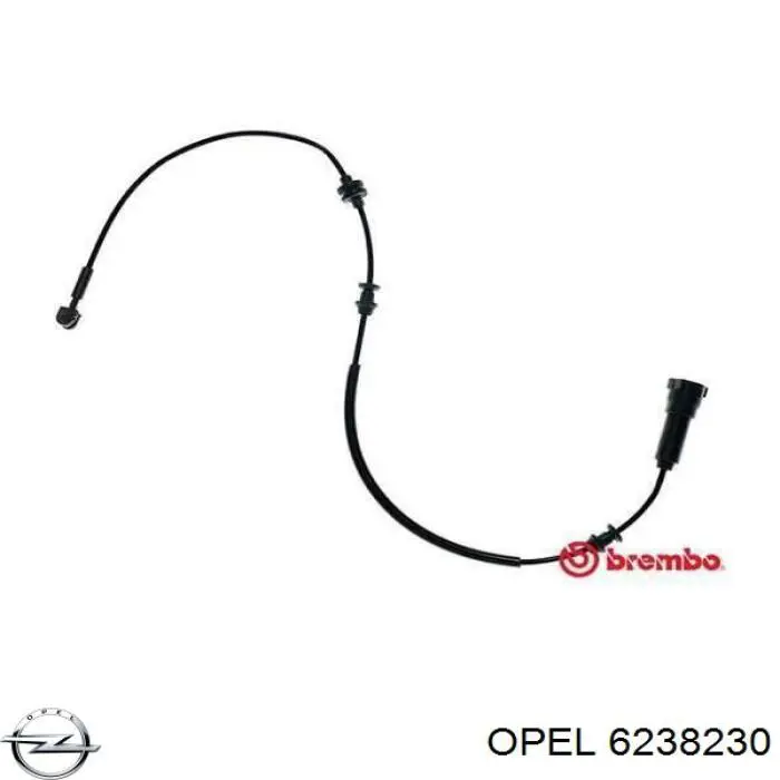 Датчик износа тормозных колодок, передний левый Opel 6238230