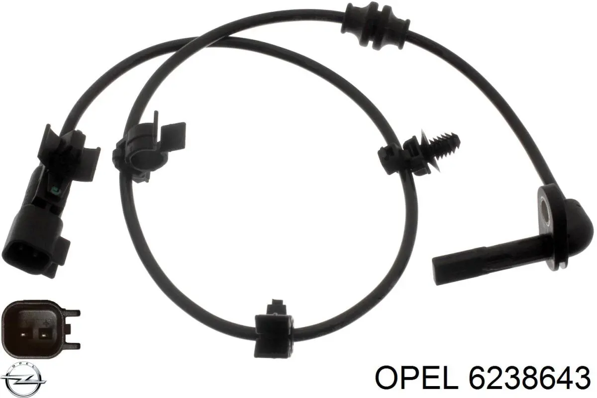 Датчик АБС (ABS) задний Opel 6238643