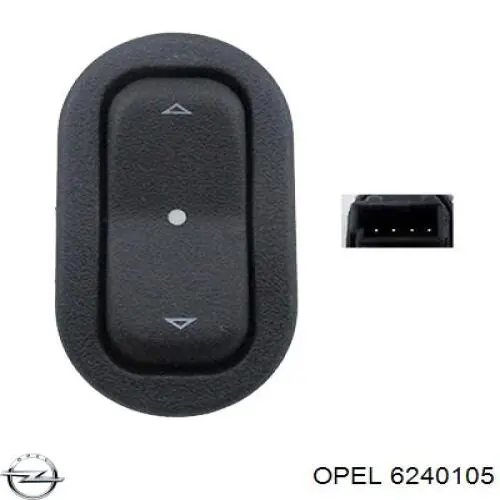 6240105 Opel кнопка включения мотора стеклоподъемника задняя