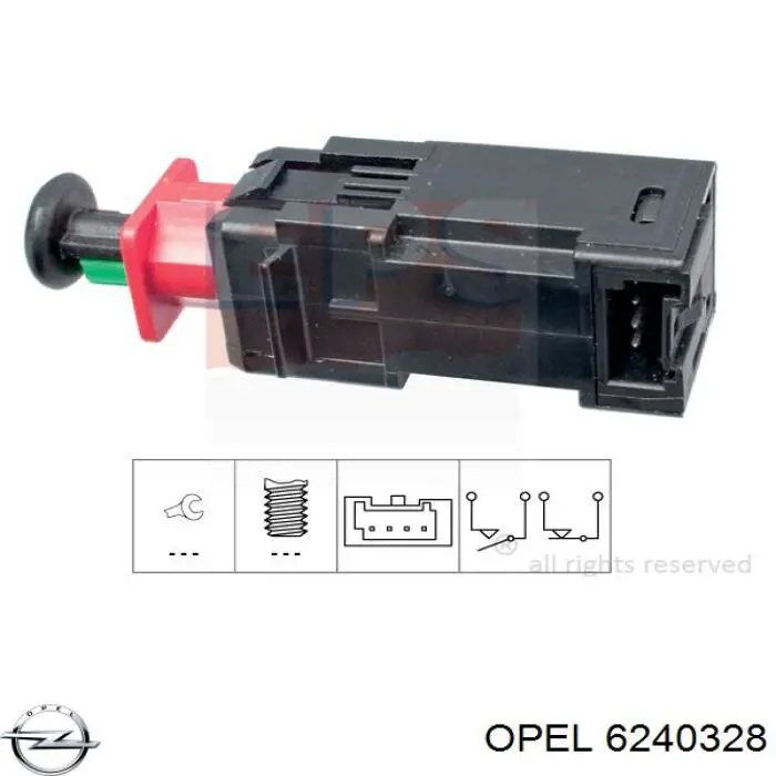Купить 6240328 Opel Лягушка стоп сигнала