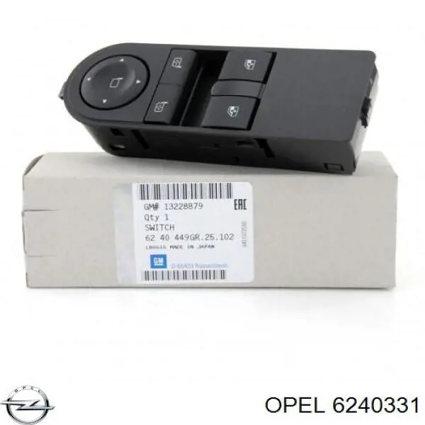 6240331 Opel кнопочный блок управления стеклоподъемником передний левый