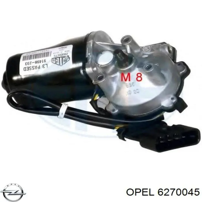 6270045 Opel мотор стеклоочистителя лобового стекла