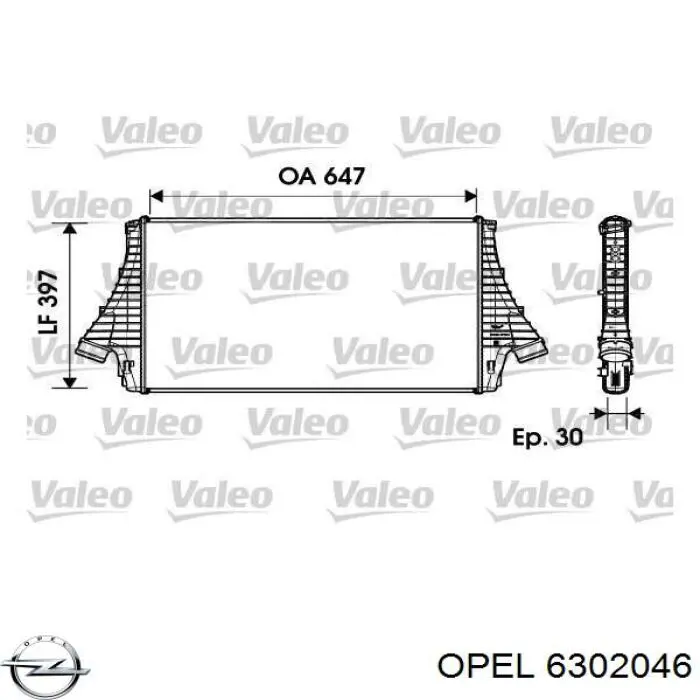 6302046 Opel интеркулер