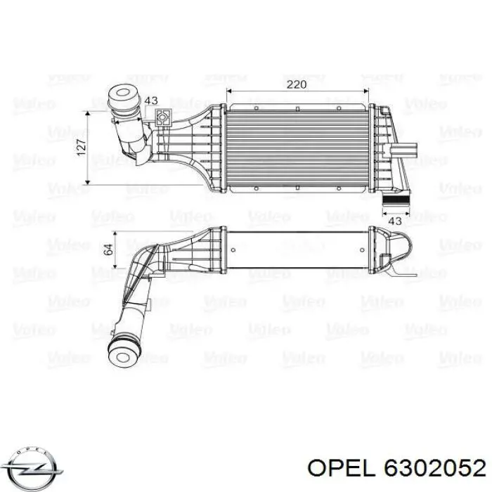 6302052 Opel интеркулер