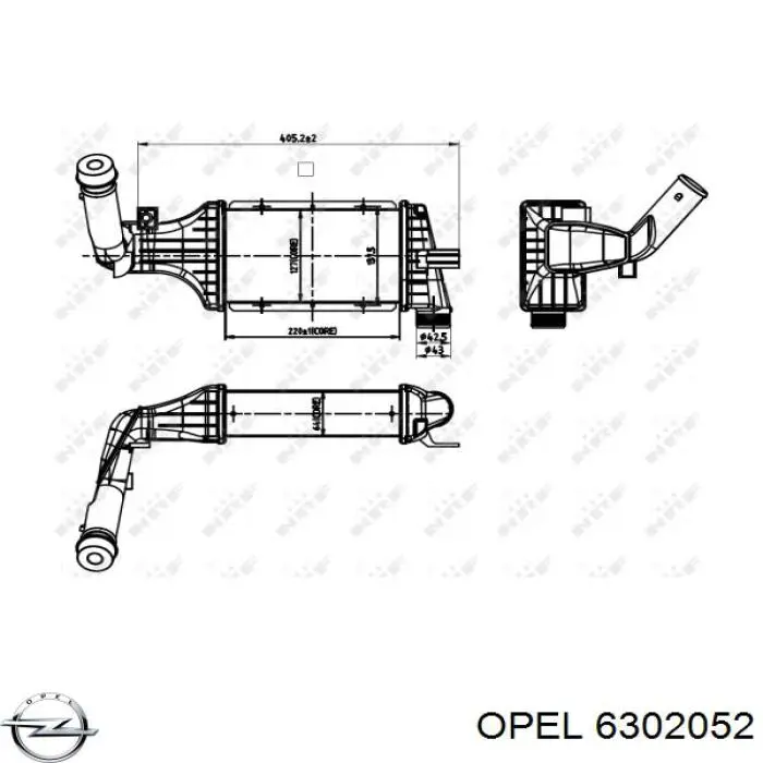 Купить 6302052 Opel Интеркулер