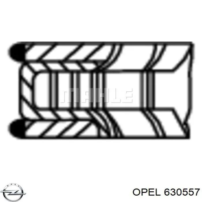 Кольца поршневые комплект на мотор, 2-й ремонт (+0,50) 630557 Opel