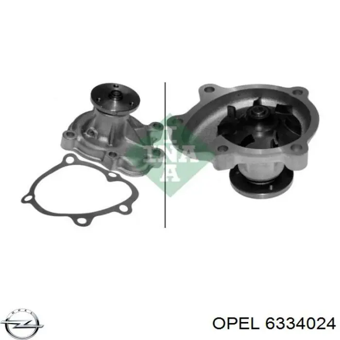 Помпа охлаждения Opel 6334024 цена, от 28.20 USD