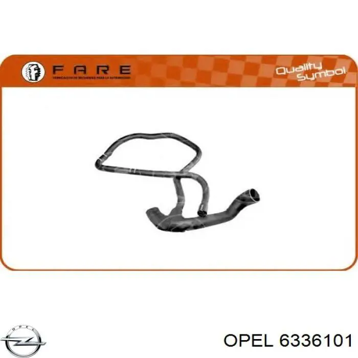 6336101 Opel шланг (патрубок радиатора охлаждения нижний)