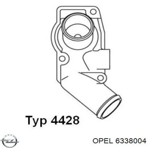 6338004 Opel термостат