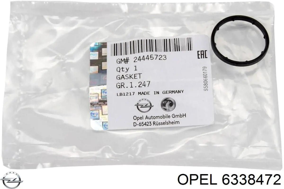 6338472 Opel прокладка корпуса термостата