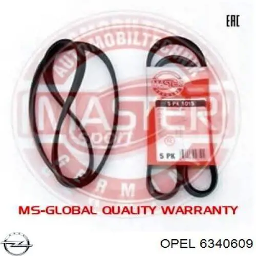 Клиновый ремень Opel 6340609 цена, от 8.14 USD