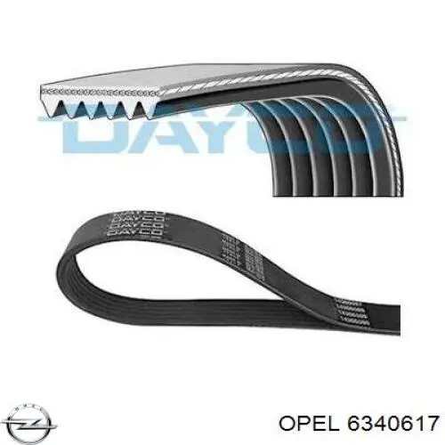 Клиновый ремень Opel 6340617 цена, от 9.16 USD