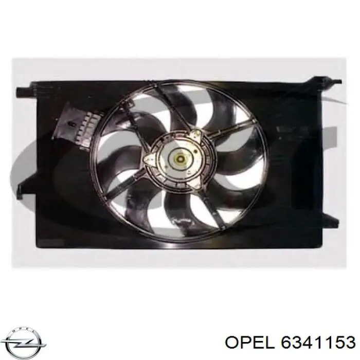 6341153 Opel диффузор радиатора охлаждения