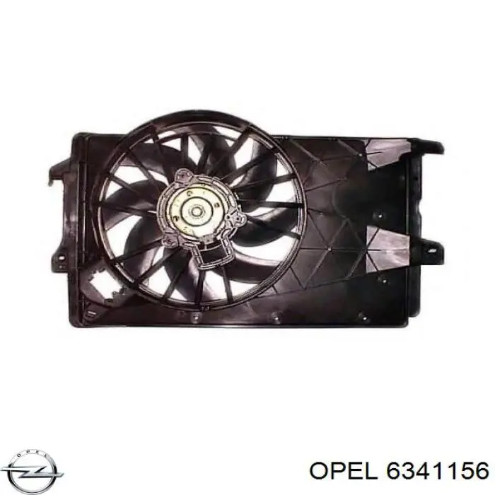 6341156 Opel диффузор радиатора кондиционера