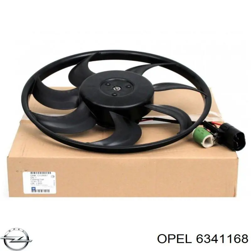 6341168 Opel электровентилятор охлаждения в сборе (мотор+крыльчатка)