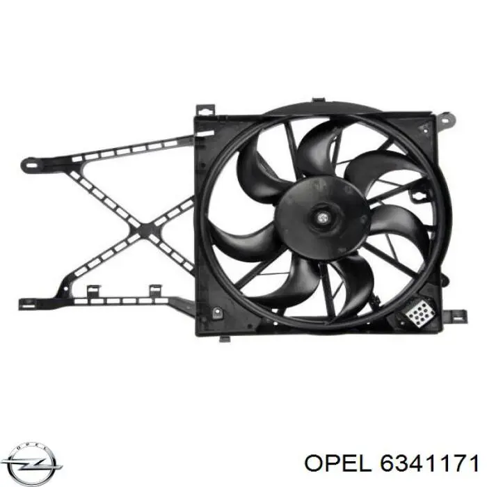 Электровентилятор охлаждения 6341171 Opel