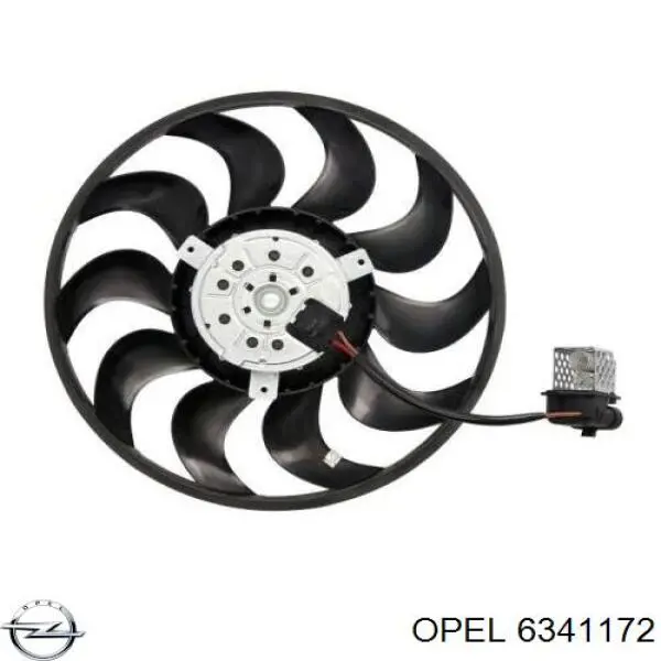 Крыльчатка радиатора охлаждения 6341172 Opel