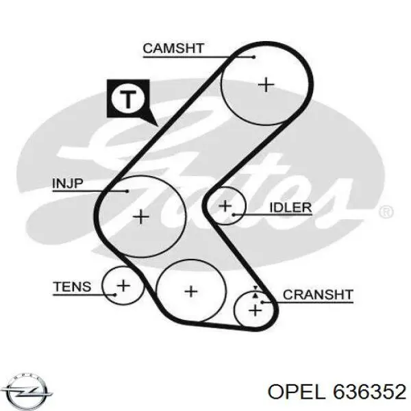 636352 Opel ремень грм