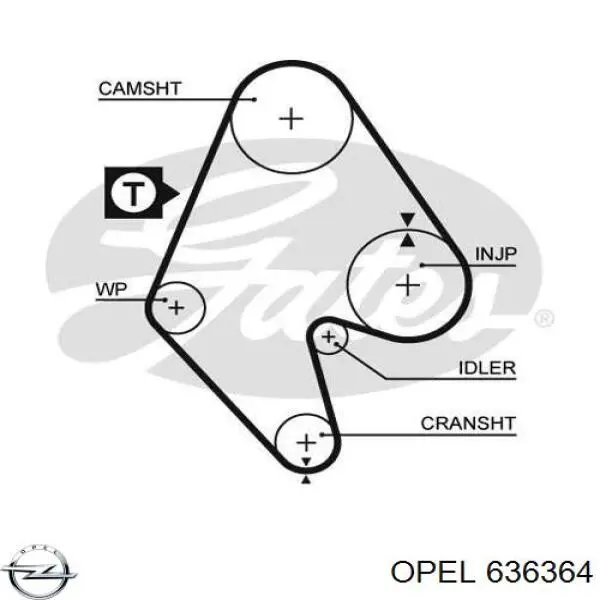 636364 Opel ремень грм