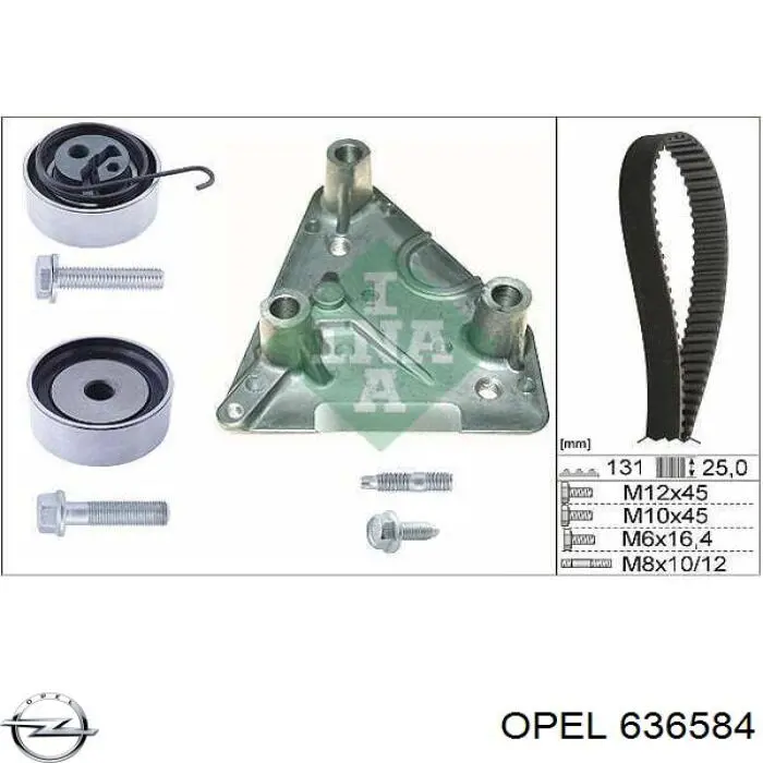 636584 Opel ролик грм