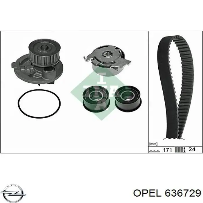 Ролик ГРМ 636729 Opel