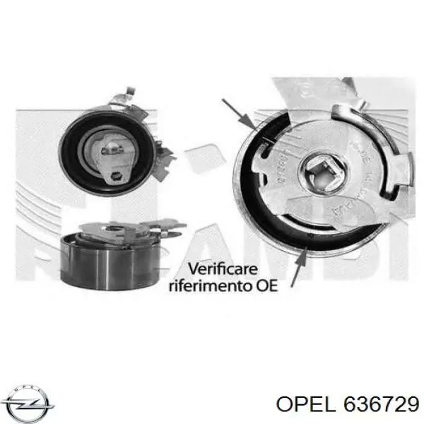 Ролик натяжителя ремня ГРМ Opel 636729