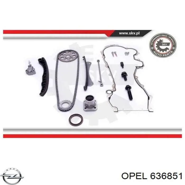 636851 Opel комплект цепи грм