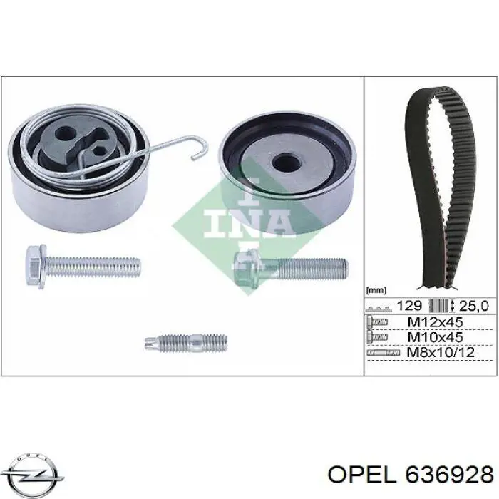 Купить 636928 Opel Ведуший ролик ГРМ