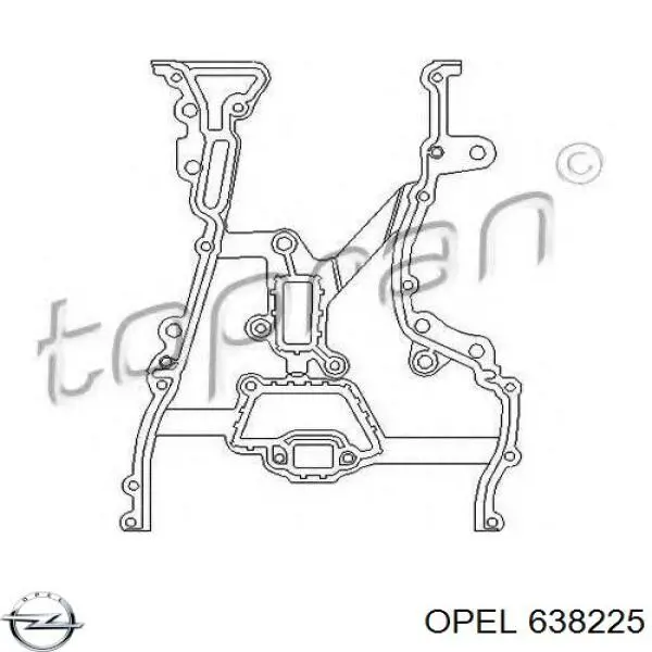 Прокладка передней крышки двигателя Opel 638225 цена, от 18.34 USD