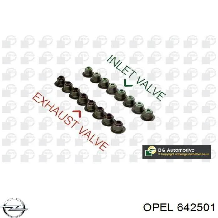 Маслосъемный сальник клапана впуск/выпуск Opel 642501 цена, от 1.13 USD