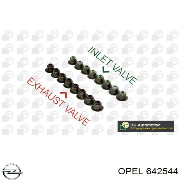 642544 Opel сальник клапана (маслосъемный, впуск/выпуск, комплект на мотор)