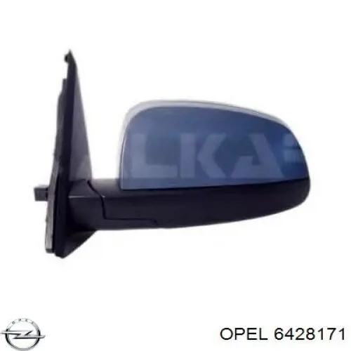 6428171 Opel espelho de retrovisão esquerdo