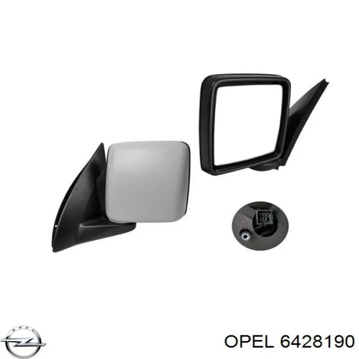 Зеркало заднего вида, левое Opel 6428190 цена, от 47.29 USD