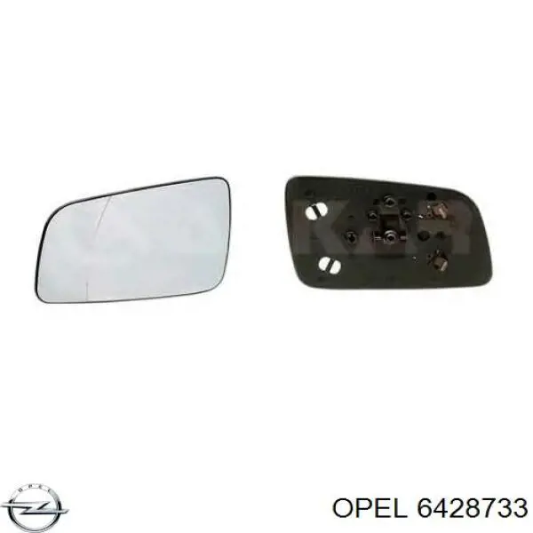 6428733 Opel зеркальный элемент зеркала заднего вида левого