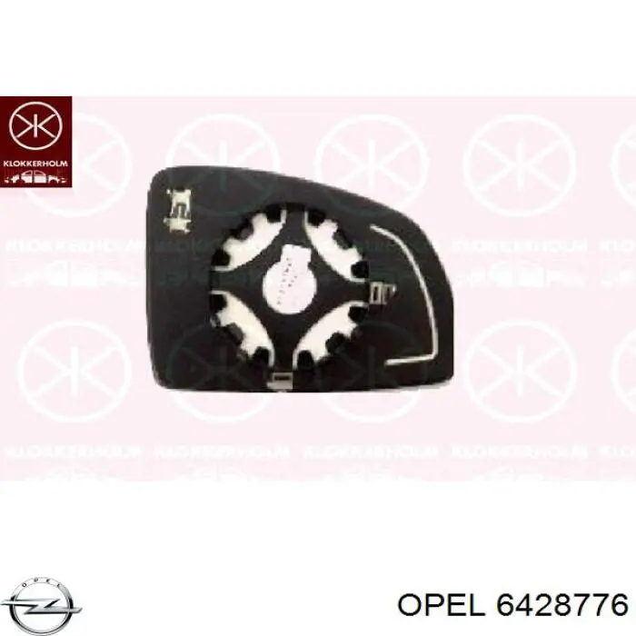Стекло правого зеркала заднего вида 6428776 Opel