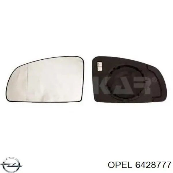 Зеркальный элемент водительского зеркала Opel 6428777 цена, от 8.07 USD