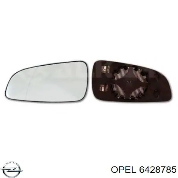 Зеркальный элемент зеркала заднего вида правого Opel 6428785