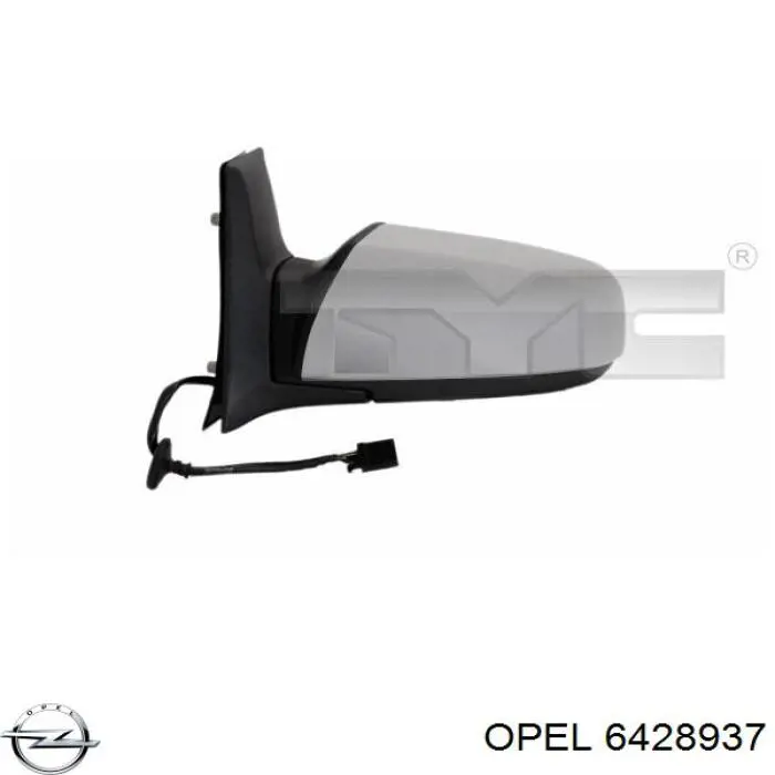 6428937 Opel накладка (крышка зеркала заднего вида левая)