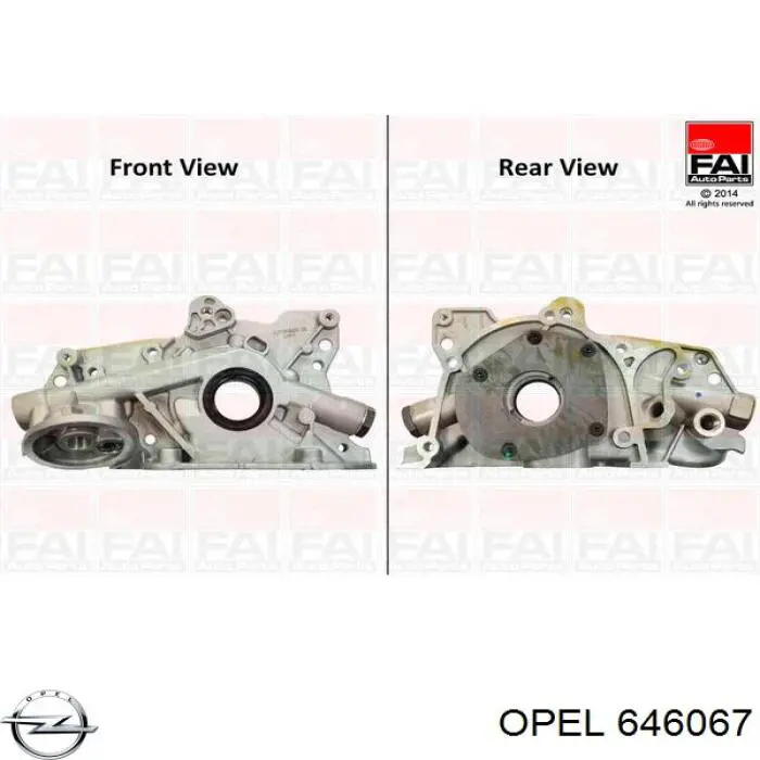 Помпа масляная Opel 646067 цена, от 64.06 USD