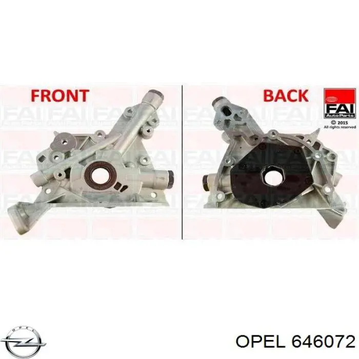 646072 Opel Масляный насос двигателя