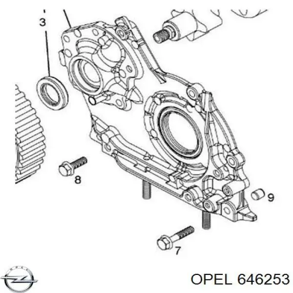 646253 Opel насос масляный