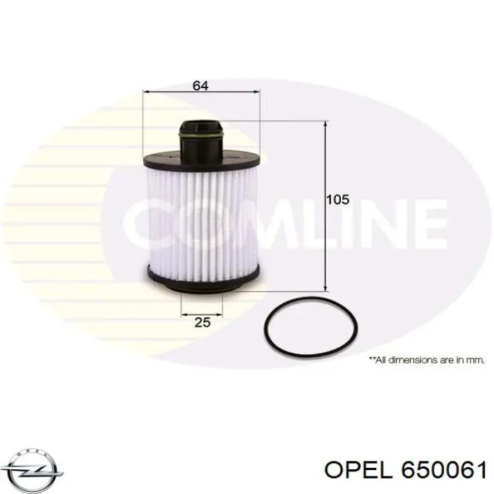 Фильтр масла Opel 650061