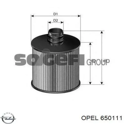 Масляный фильтр 650111 Opel